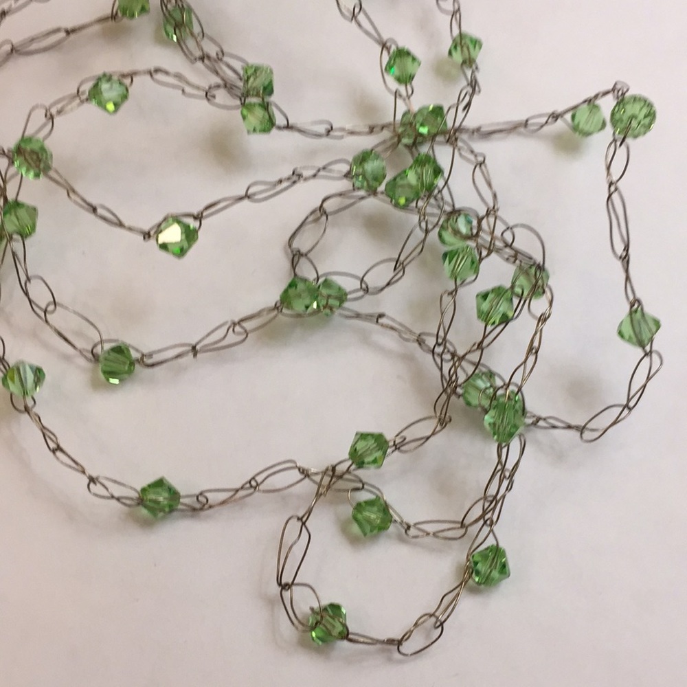 Braided Silver Wire Cloud Necklace - image 1